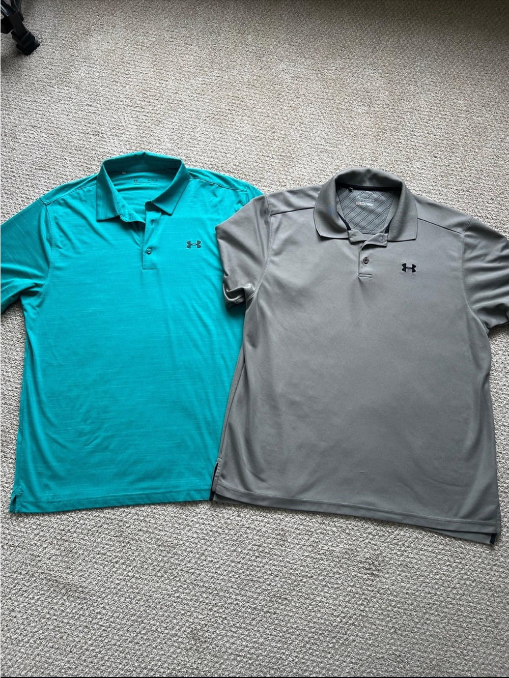Under Armour Men’s Polo Duo - Teal and Gray